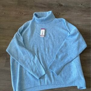 Vince Camuto Sky Blue Turtleneck Sweater